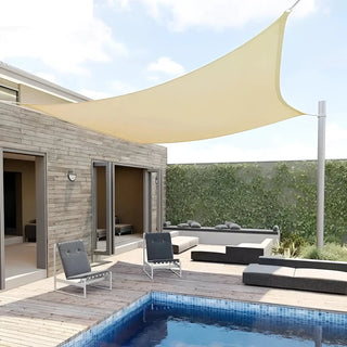 Best Beige Square Sun Shade Sail/Cloth - Waterproof & Anti-UV 200g/sm Polyester - Ideal for Outdoor (Garden Patio Pool