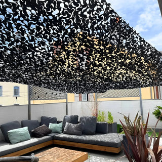 Best Black Camo Netting Sun Shade - Anti-UV Oxford Cloth Mesh - Ideal for Outdoor (Garden Patio or Pool Side)