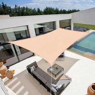 Best Blush Rectangle Sun Shade Sail/Cloth - Waterproof & Anti-UV 200g/sm Polyester - Ideal for Outdoor (Garden Patio
