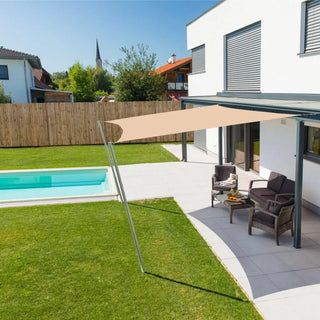 Best Blush Square Sun Shade Sail/Cloth - Waterproof & Anti-UV 200g/sm Polyester - Ideal for Outdoor (Garden Patio Pool