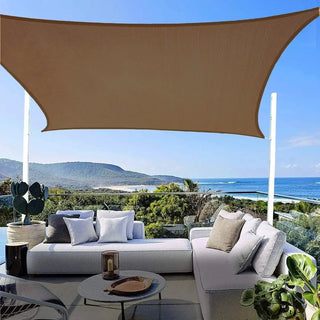 Best Brown Square Sun Shade Sail/Cloth - Waterproof & Anti-UV 200g/sm Polyester - Ideal for Outdoor (Garden Patio Pool