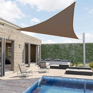 Best Brown Triangle Sun Shade Sail/Cloth - Waterproof & Anti-UV 200g/sm Polyester - Ideal for Outdoor (Garden Patio