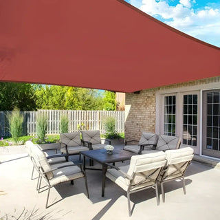 Best Burgundy Rectangle Sun Shade Sail/Cloth - Waterproof & Anti-UV 200g/sm Polyester - Ideal for Outdoor (Garden Patio