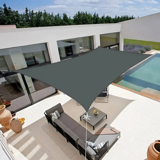Best Dark Grey Rectangle Sun Shade Sail/Cloth - Waterproof & Anti-UV 200g/sm Polyester - Ideal for Outdoor (Garden