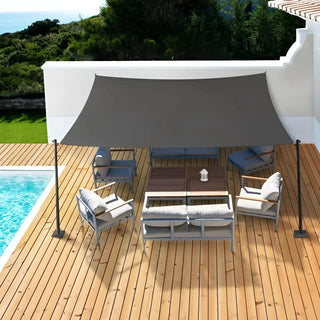 Best Dark Grey Square Sun Shade Sail/Cloth - Waterproof & Anti-UV 200g/sm Polyester - Ideal for Outdoor (Garden Patio