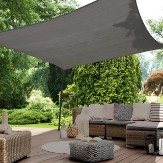 Best Dark Grey Square Sun Shade Sail/Cloth - Waterproof & Anti-UV 200g/sm Polyester - Ideal for Outdoor (Garden Patio