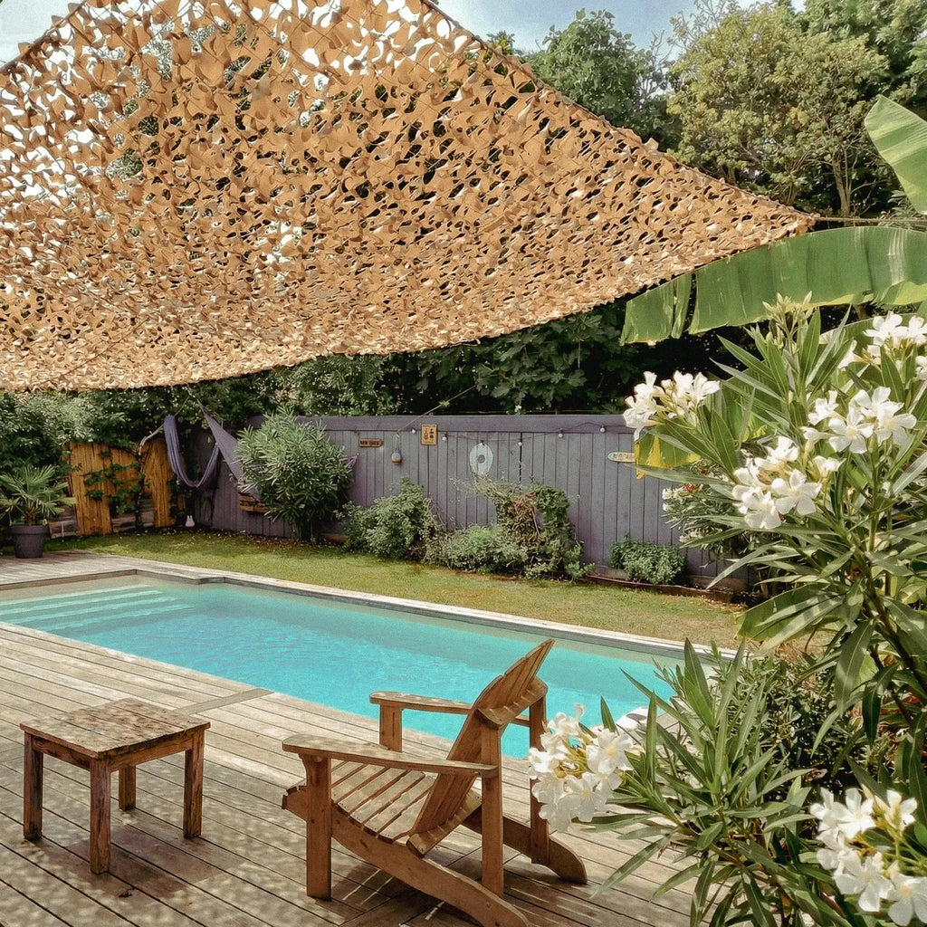 camo patio table umbrella Desert Camo Netting
