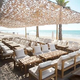 Best Desert Camo Netting Sun Shade - Anti-UV Oxford Cloth Mesh - Ideal for Outdoor (Garden Patio or Pool Side)