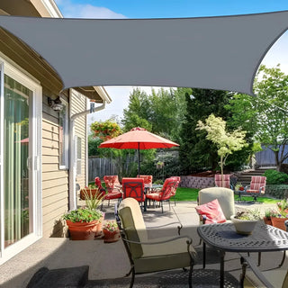 Best Gray Square Sun Shade Sail/Cloth - Waterproof & Anti-UV 200g/sm Polyester - Ideal for Outdoor (Garden Patio Pool