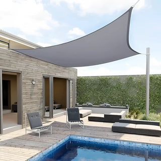 Best Gray Square Sun Shade Sail/Cloth - Waterproof & Anti-UV 200g/sm Polyester - Ideal for Outdoor (Garden Patio Pool