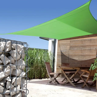 Best Green Rectangle Sun Shade Sail/Cloth - Waterproof & Anti-UV 200g/sm Polyester - Ideal for Outdoor (Garden Patio