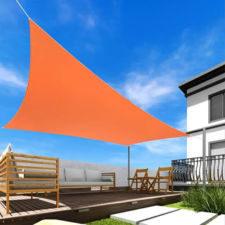Best Orange Rectangle Sun Shade Sail/Cloth - Waterproof & Anti-UV 200g/sm Polyester - Ideal for Outdoor (Garden Patio