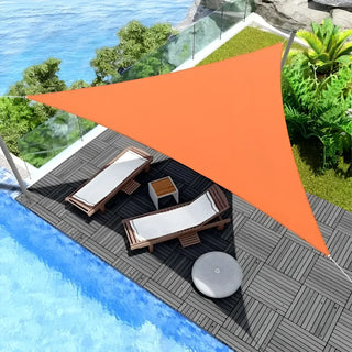 Best Orange Triangle Sun Shade Sail/Cloth - Waterproof & Anti-UV 200g/sm Polyester - Ideal for Outdoor (Garden Patio