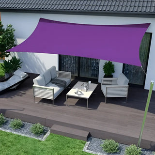 Best Purple Rectangle Sun Shade Sail/Cloth - Waterproof & Anti-UV 200g/sm Polyester - Ideal for Outdoor (Garden Patio