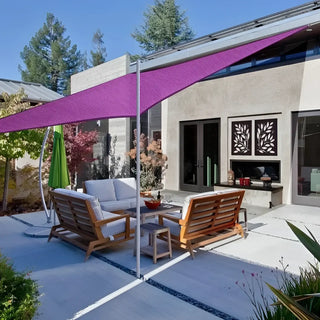 Best Purple Square Sun Shade Sail/Cloth - Waterproof & Anti-UV 200g/sm Polyester - Ideal for Outdoor (Garden Patio Pool