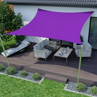 Best Purple Square Sun Shade Sail/Cloth - Waterproof & Anti-UV 200g/sm Polyester - Ideal for Outdoor (Garden Patio Pool