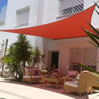 Best Red Rectangle Sun Shade Sail/Cloth - Waterproof & Anti-UV 200g/sm Polyester - Ideal for Outdoor (Garden Patio Pool