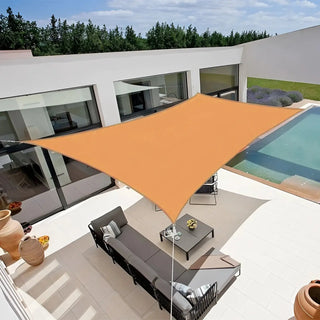 Best Saffron Yellow Rectangle Sun Shade Sail/Cloth - Waterproof & Anti-UV 200g/sm Polyester - Ideal for Outdoor (Garden