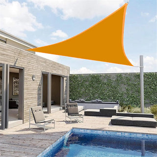 Best Saffron Triangle Sun Shade Sail/Cloth - Waterproof & Anti-UV 200g/sm Polyester - Ideal for Outdoor (Garden Patio