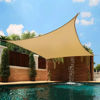 Best Sand Square Sun Shade Sail/Cloth - Waterproof & Anti-UV 200g/sm Polyester - Ideal for Outdoor (Garden Patio Pool
