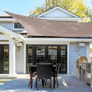 Best Warm Gray Rectangle Sun Shade Sail/Cloth - Waterproof & Anti-UV 200g/sm Polyester - Ideal for Outdoor (Garden