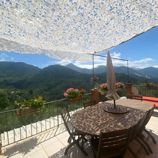 Best White Camo Netting Sun Shade - Anti-UV Oxford Cloth Mesh - Ideal for Outdoor (Garden Patio or Pool Side)