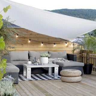 Best White Rectangle Sun Shade Sail/Cloth - Waterproof & Anti-UV 200g/sm Polyester - Ideal for Outdoor (Garden Patio