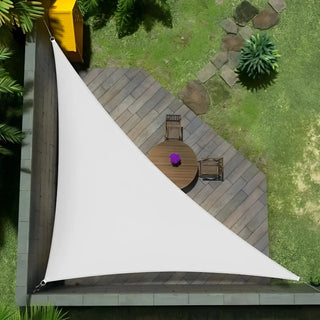Best White Triangle Sun Shade Sail/Cloth - Waterproof & Anti-UV 200g/sm Polyester - Ideal for Outdoor (Garden Patio