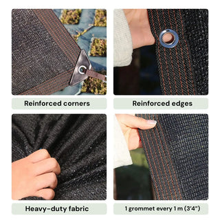90% Shade Cloth | Reinforced Shade Cloth with Grommets