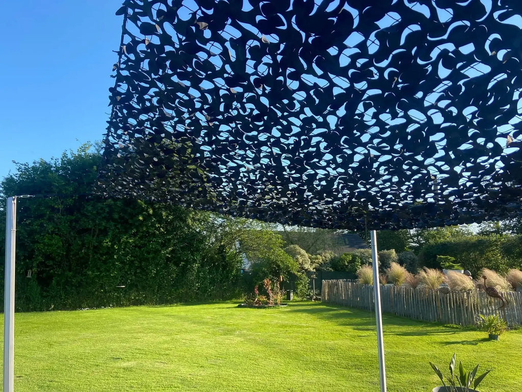 Black Camo Netting Sun Shelter