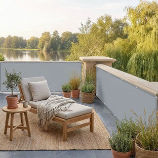 Gray Balcony Privacy Screen - Keep Your Space Private
