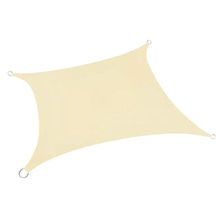 Waterproof Beige Rectangle Shade Sail for Patio and Garden