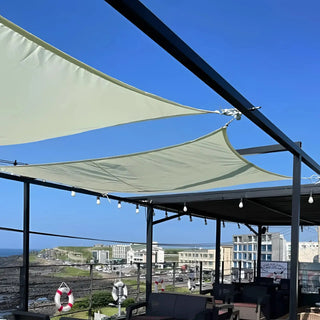 Durable Beige Square Shade Sail for Long-Term Outdoor