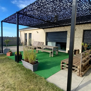 Black Camo Netting | 420D Reinforced Camo Shade Netting