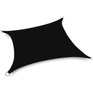 Best Black Rectangle Sun Shade Sail/Cloth - Waterproof & Anti-UV 200g/sm Polyester - Ideal for Outdoor (Garden Patio