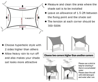Waterproof Durable Black Triangle Shade Sail for Patio
