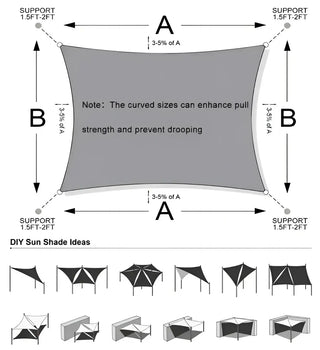 Waterproof Durable Black Triangle Shade Sail for Patio