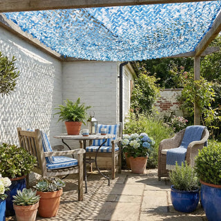 Blue Camo Netting | 420D Reinforced Camo Shade Netting