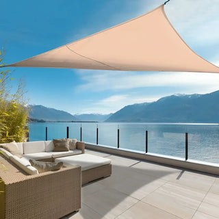 Durable Waterproof Blush Pink Triangle Sun Shade Sail