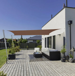 Durable Waterproof Brown Rectangle Sun Shade Sail