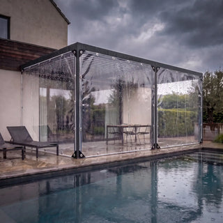 Clear Vinyl Tarp for Pergola, Gazebo, Porch Enclosure