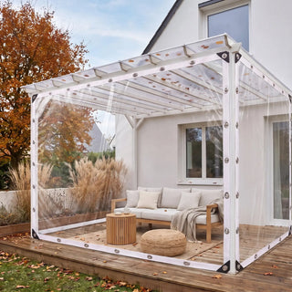 Clear Vinyl Tarp for Pergola, Gazebo, Porch Enclosure