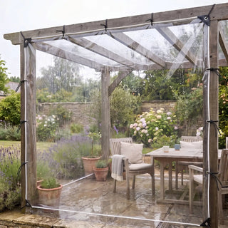 Clear Vinyl Tarp for Pergola, Gazebo, Porch Enclosure