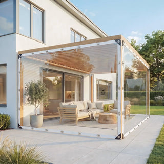 Clear Vinyl Tarp for Patio, Pergola, Gazebo