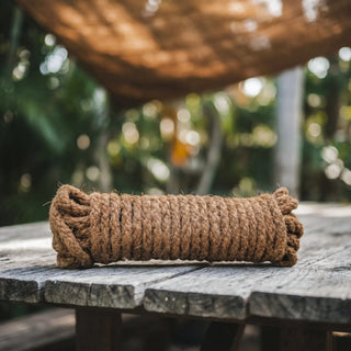 Natural Coir Rope | 100% Coconut Fiber | For Shade Sails & Garden