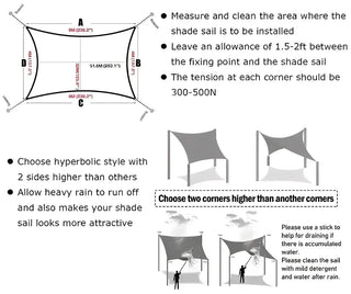 Premium Decorative Dark Gray Rectangle Shade Sail for Patio