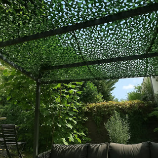 Best Green Camo Netting Sun Shelter - Anti-UV Oxford Cloth Mesh - Ideal for Outdoor (Garden Patio or Pool Side)