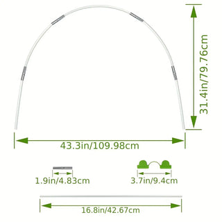 Rust-Resistant Garden Hoops for Raised Beds and Row Covers