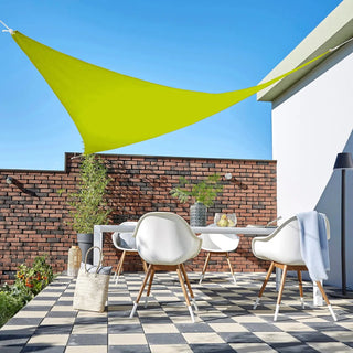 Decorative Waterproof Lime Green Triangle Sun Shade Sail