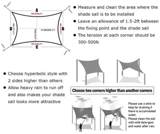 Best Magenta Rectangle Sun Shade Sail/Cloth - Waterproof & Anti-UV 200g/sm Polyester - Ideal for Outdoor (Garden Patio